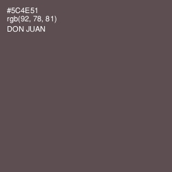 #5C4E51 - Don Juan Color Image